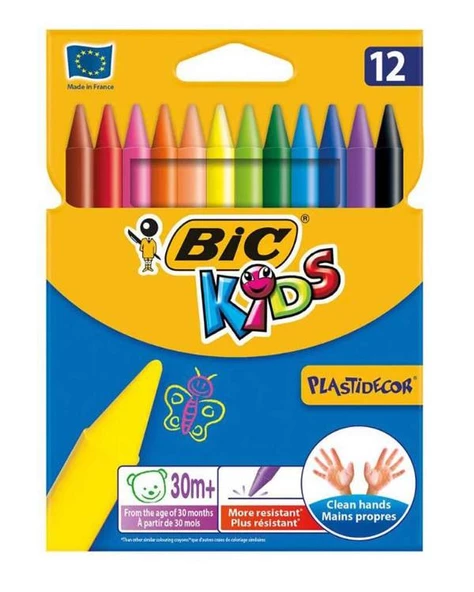 Bic Silinebilir Pastel Boya 12 Adet ürün görseli 1