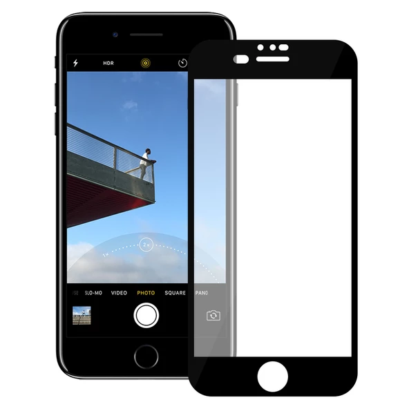 Bufalo iPhone 7 Plus / iPhone 8 Plus ESD Anti Static Cam Ekran Koruyucu Siyah ürün görseli 1