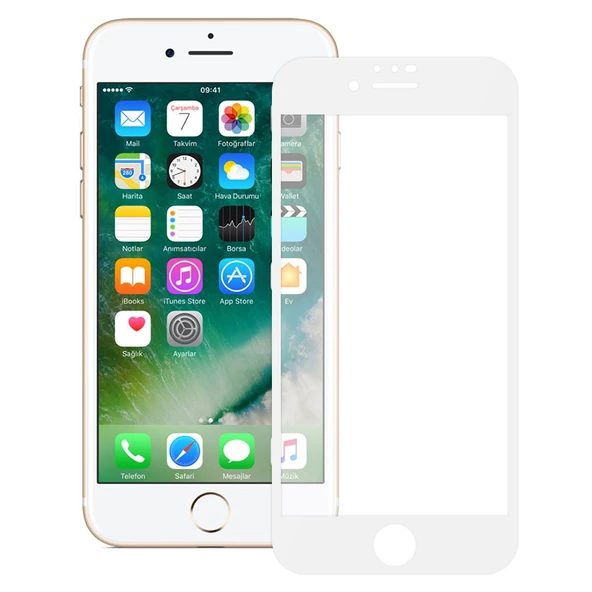 Bufalo iPhone 7 / iPhone 8 ESD Anti Static Cam Ekran Koruyucu Beyaz ürün görseli 1