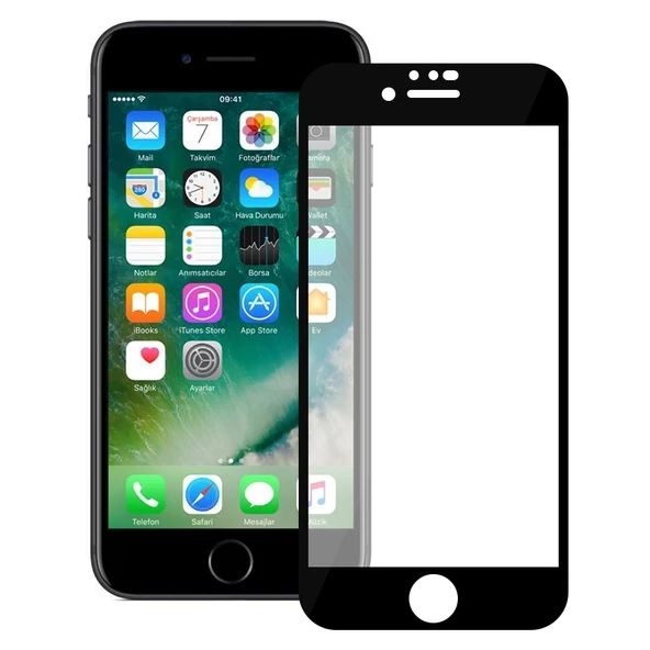 Bufalo iPhone 7 / iPhone 8 ESD Anti Static Cam Ekran Koruyucu Siyah ürün görseli 1