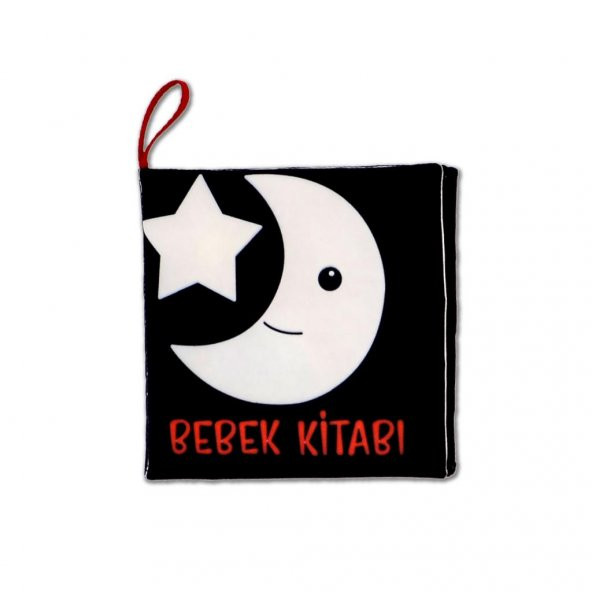 Bebek Siyah-Beyaz Kumaş Sessiz Kitap T397 - Bez Kitap ürün görseli 1