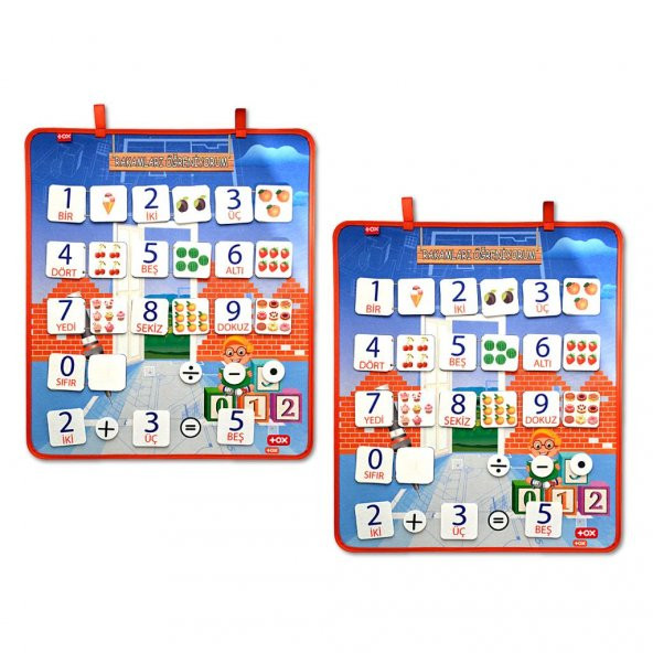 2 Set - 88 Parça  Rakamları Öğreniyorum Keçe Duvar Panoları ürün görseli 1