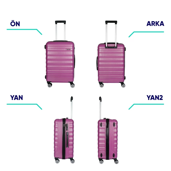 Vegmann Delphin Violet Orta Boy Valiz - Resim 8