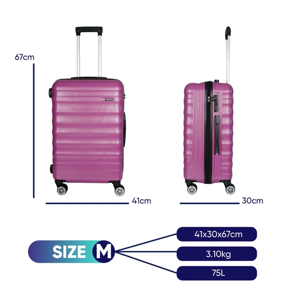 Vegmann Delphin Violet Orta Boy Valiz - Resim 2