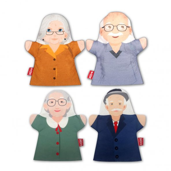 4 Parça  Aile Büyükleri El Kukla Set ürün görseli 1