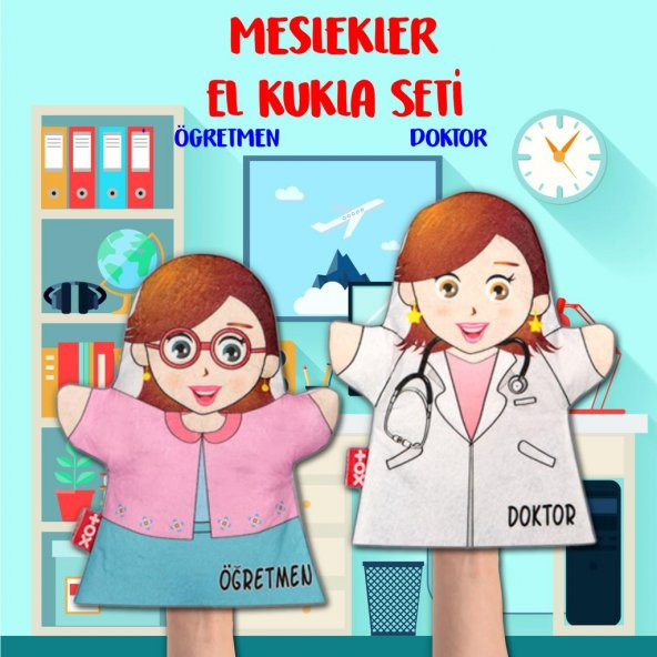 2 Parça  Meslekler El Kukla Set ürün görseli 1