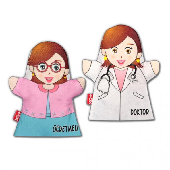 2 Parça  Meslekler El Kukla Set - Resim 4