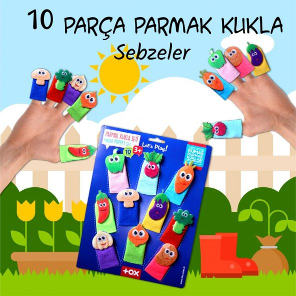 Sebzeler 10 Parça Parmak Kukla T104 - Resim 2