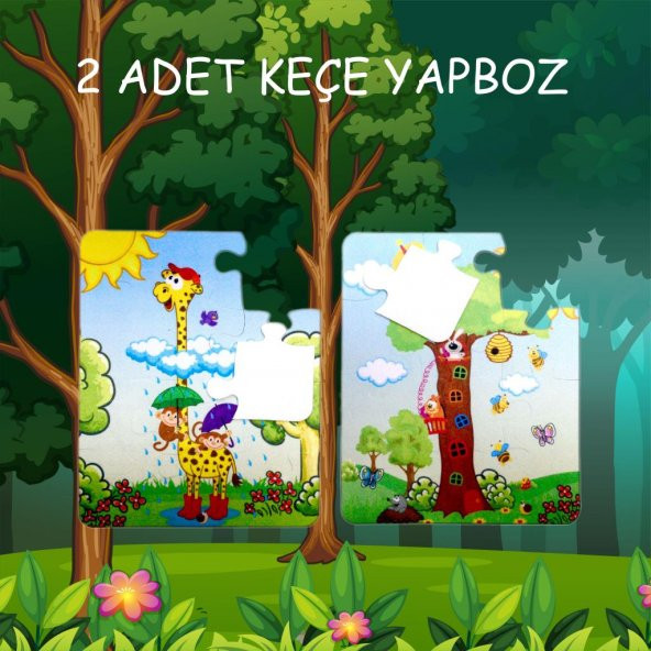 Zürafa 3+ Keçe Yapboz - 3 Yaş Puzzle T043 ürün görseli 1