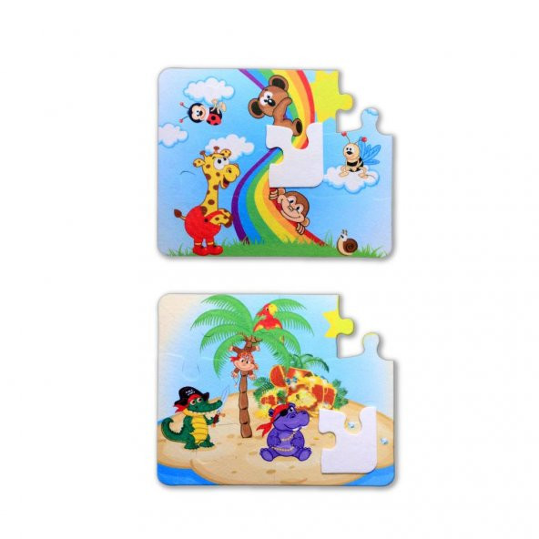 Gökkuşağı 3+ Keçe Yapboz - 3 Yaş Puzzle T042 ürün görseli 1