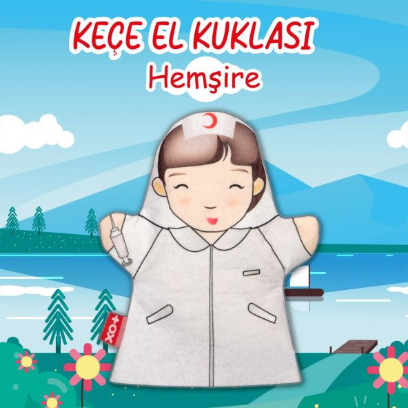 Hemşire Meslekler Keçe El Kukla T323 - Resim 2
