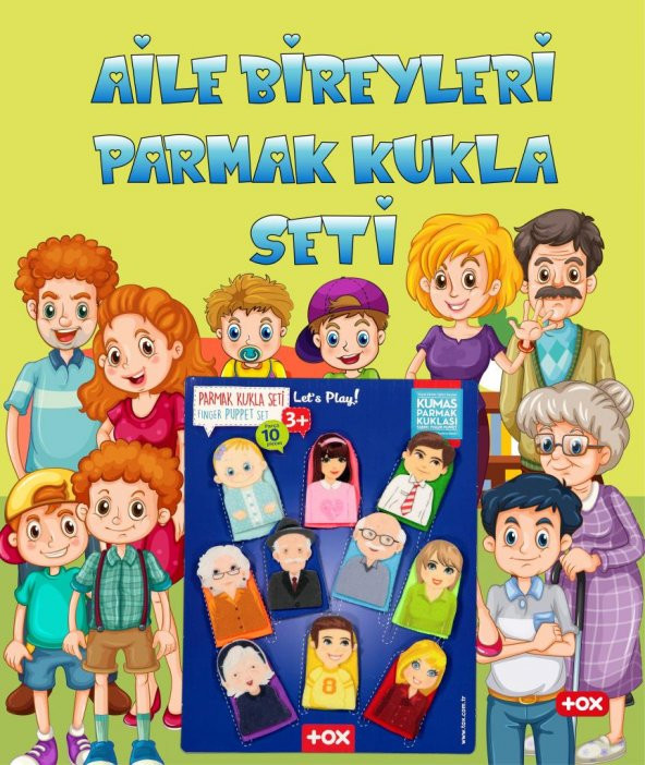 Aile 10 Parça Parmak Kukla T751 - Resim 4