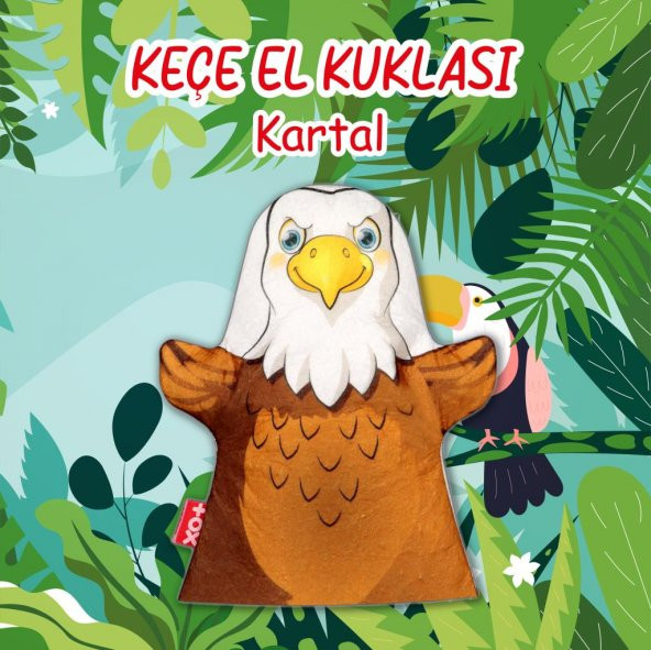 Kartal Vahşi Hayvanlar Keçe El Kukla T132 ürün görseli 1