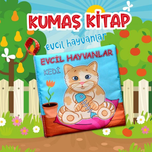 Evcil Hayvanlar Sessiz Kumaş Kitap T110 - Bez Kitap ürün görseli 1