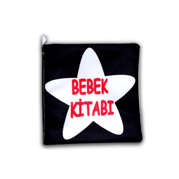 Bebek Siyah-Beyaz Kumaş Sessiz Kitap T060 - Bez Kitap ürün görseli 1