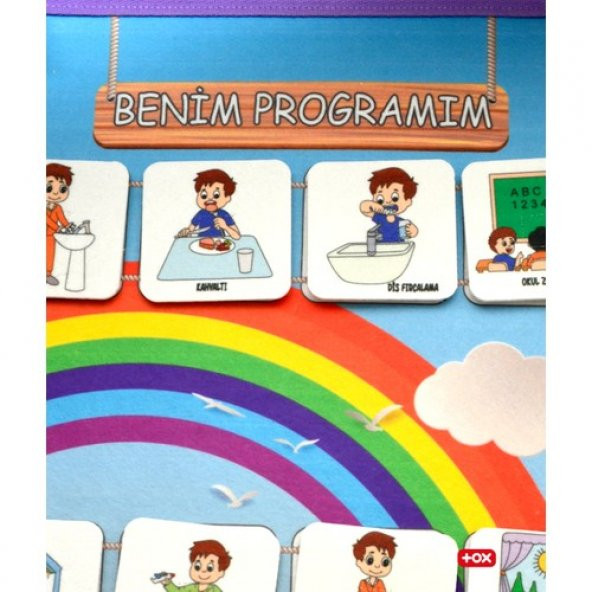 Benim Programım Keçe Cırtlı Duvar Panosu - Resim 5
