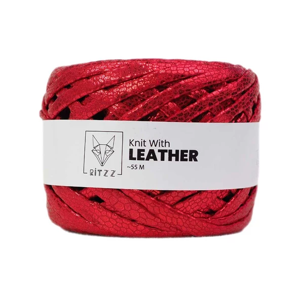 Ritzz Leather Snake Deri Görünümlü İp Kırmızı ürün görseli 1
