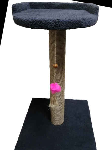 OKYA PETSHOP KEDİ TIRMALAMA TAHTASI VE YATAĞI -60 CM -GRİ ürün görseli 1
