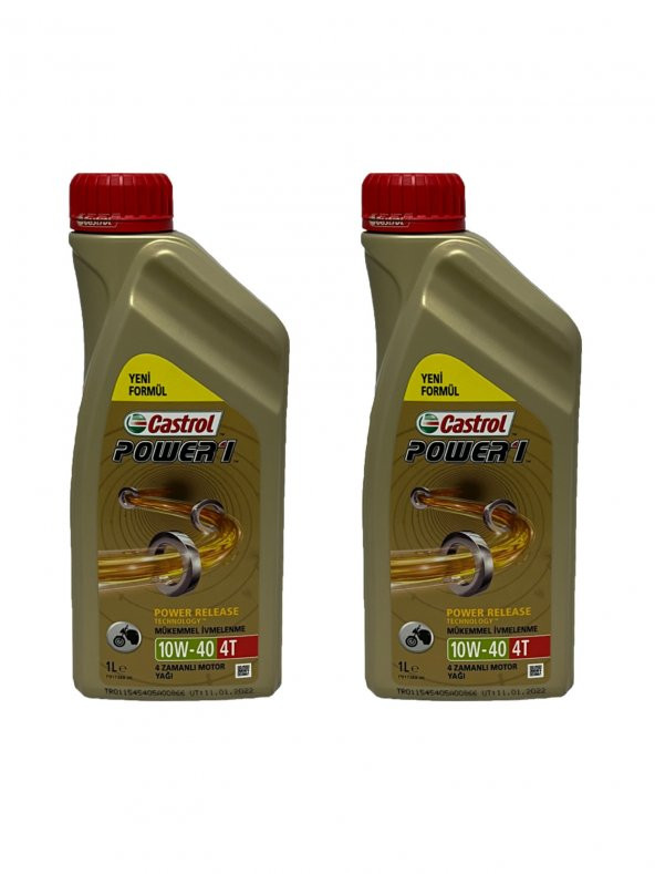 Castrol Power1 10W-40 4T Motosiklet, 4 Zamanlı Motor Yağı 1 Lt. 2 Adet ürün görseli 1