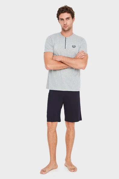 Mod Collection Erkek 3 Lü Pijama Takımı Gri ürün görseli 1