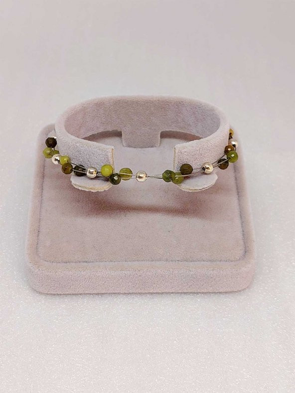 Peridot Zebercet Taşı Bileklik 4mm ürün görseli 1