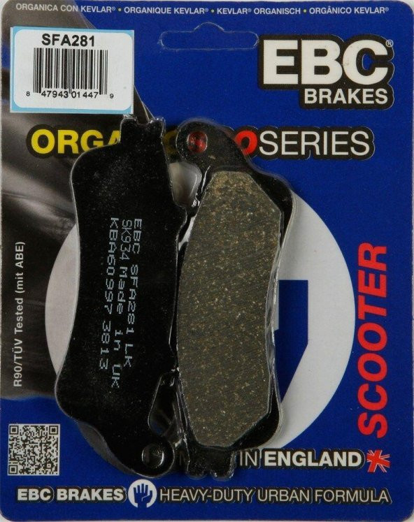 Ebc Sfa281 2001-2009 Honda FJS 600 Silverwing ABS Uyumlu Ön Fren Balatası Organik Balata ürün görseli 1