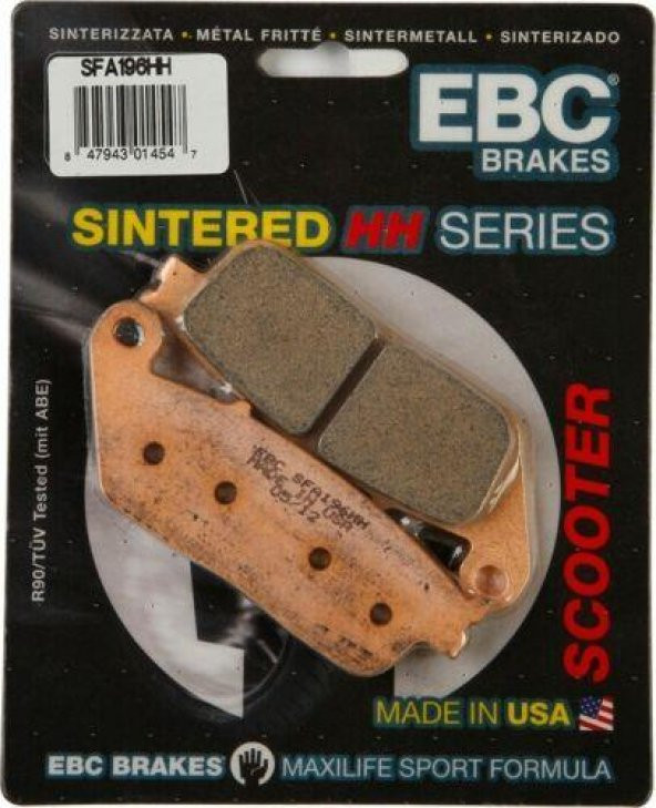 Ebc Sfa196Hh 2001-2009 Honda FJS 600 Silverwing ABS Uyumlu Arka Fren Balatası Sinterli Balata ürün görseli 1