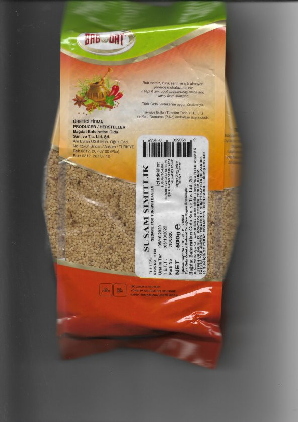 Bağdat Baharat Susam Simitlik  500 GR - Resim 2