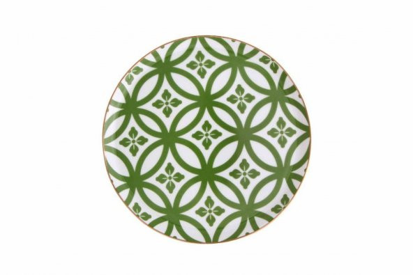 Porland Morocco Desen1 Yeşil Düz Tabak 20 cm 04A+P018853 ürün görseli 1