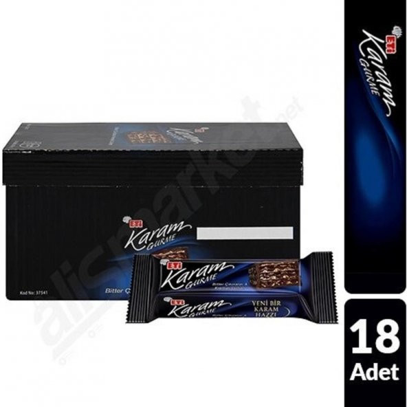 Eti Karam Gurme Bitter Çikolatalı Gofret 50 gr x 18 ürün görseli 1