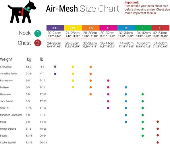Tailpetz Air Mesh Harness Desenli Göğüs Tasması Patch Medium - Resim 2