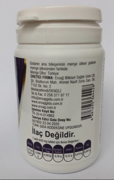 Ersağ Kara Mürver Gıda Takviyesi - Resim 3