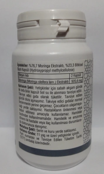 Ersağ Moringa Gıda Takviyesi - Resim 2