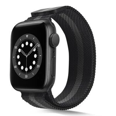 Apple Watch Seri 2/3/4/5/6/7/8/se 38mm-40mm-41mm Uyumlu Hasır Metal Kordon ürün görseli 1