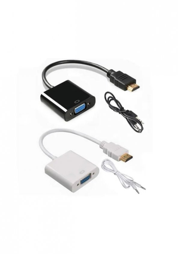 Hdmi To Vga Kablo Çevirici Dönüştürücü + Ses ürün görseli 1