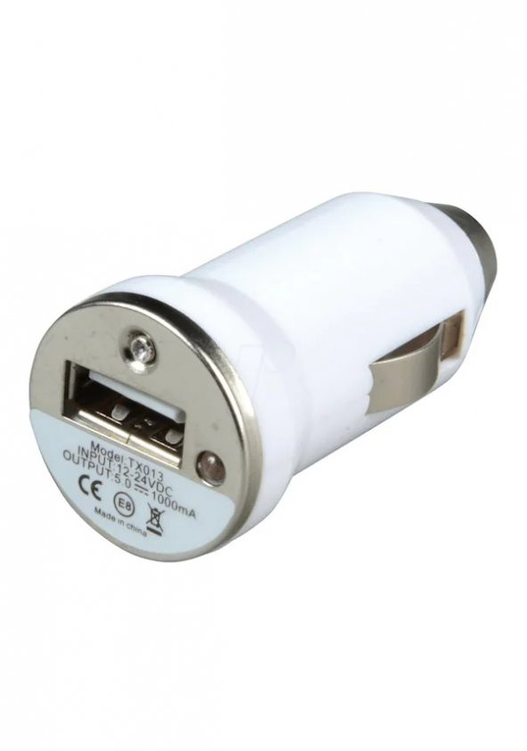 Araba Oto Çakmaklık Usb Araç Şarj Cihazı 5V 1A  Mp3 Beyaz (533633036) ürün görseli 1