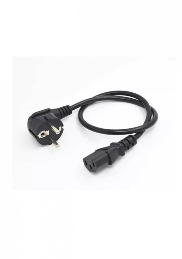 C13 Power Kablo Kasa Monitör Ekran Power Güç Kablosu - 0.5 mt ürün görseli 1