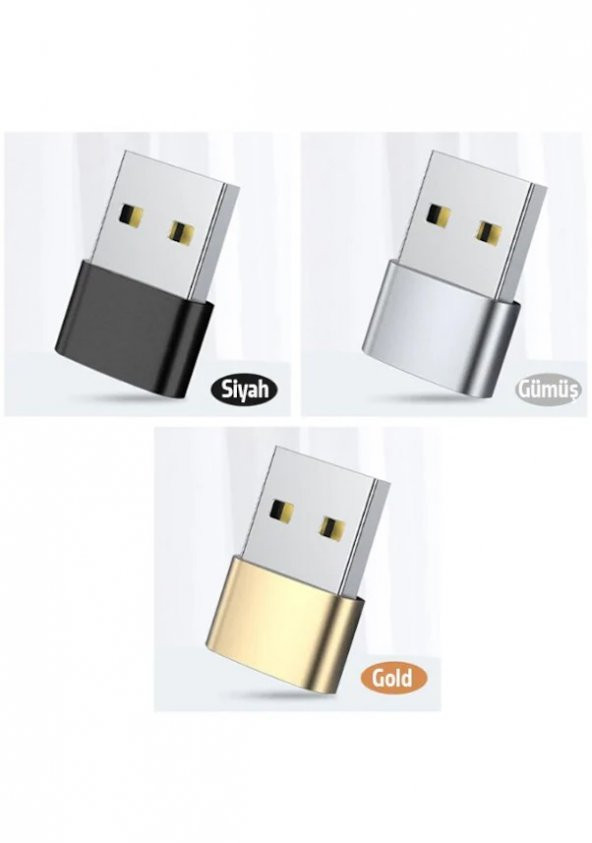 Usb To Type-C Dişi Çevirici Dönüştürücü Adaptör ürün görseli 1