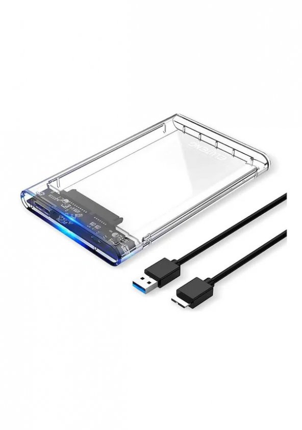 2.5 İnç Sata Usb 3.0 Harddisk Kutusu - Şeffaf - Micro Usb ürün görseli 1