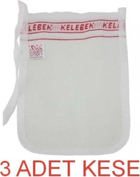 Kelebek Kese Kalın Hamam 3 Adet Kelebek Kese Orta Sert & Banyo Kesesi ürün görseli 1