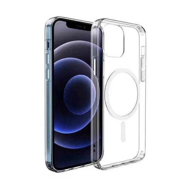 Zore Apple ile uyumlu iPhone 11 Kılıf M-safe Şarj Özellikli Şeffaf Sert PC Embos Kapak ürün görseli 1