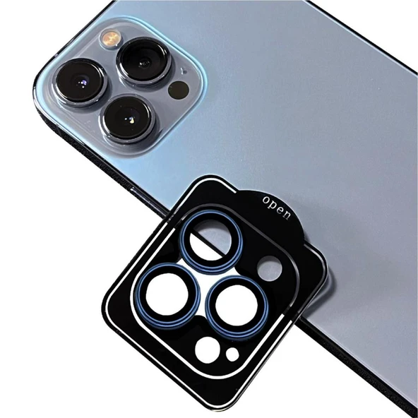 Zore Apple ile uyumlu iPhone 12 Pro Max CL-11 Safir Parmak İzi Bırakmayan Anti-Reflective Kamera Lens Koruyucu ürün görseli 1