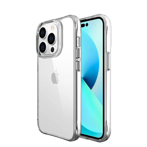 Zore Apple ile uyumlu iPhone 14 Pro Max Kılıf Şeffaf Ultra İnce Airbag Tasarımlı Okka Kapak ürün görseli 1