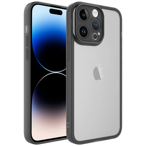 Zore Apple ile uyumlu iPhone 14 Pro Max Kılıf Kamera Korumalı Transparan Post Kapak ürün görseli 1