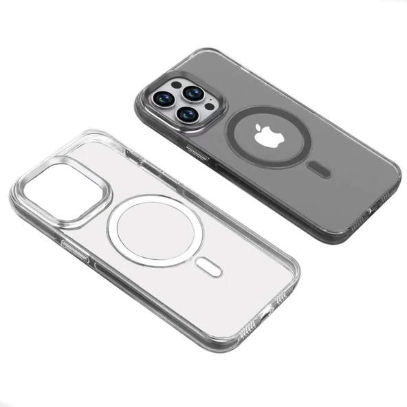 Zore Apple ile uyumlu iPhone 14 Pro Max Kılıf Wireless Şarj Özellikli Şeffaf Efsane Kapak ürün görseli 1