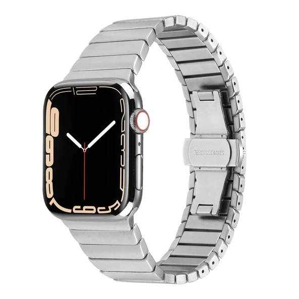 Zore ​​​Apple ile uyumlu Watch Ultra 49mm Kordon KRD-79 Metal Strap Kayış ürün görseli 1