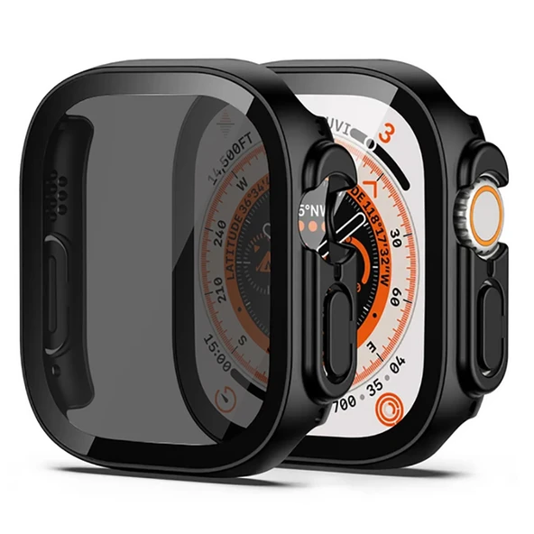 Zore Apple ile uyumlu Watch Ultra 49mm Sert PC Kasa ve Privacy Ekran Koruyucu Watch Gard 23 ürün görseli 1
