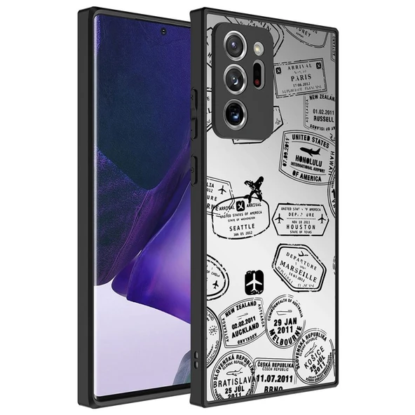 Zore Galaxy ile uyumlu Note 20 Ultra Kılıf Aynalı Desenli Kamera Korumalı Parlak Mirror Kapak ürün görseli 1