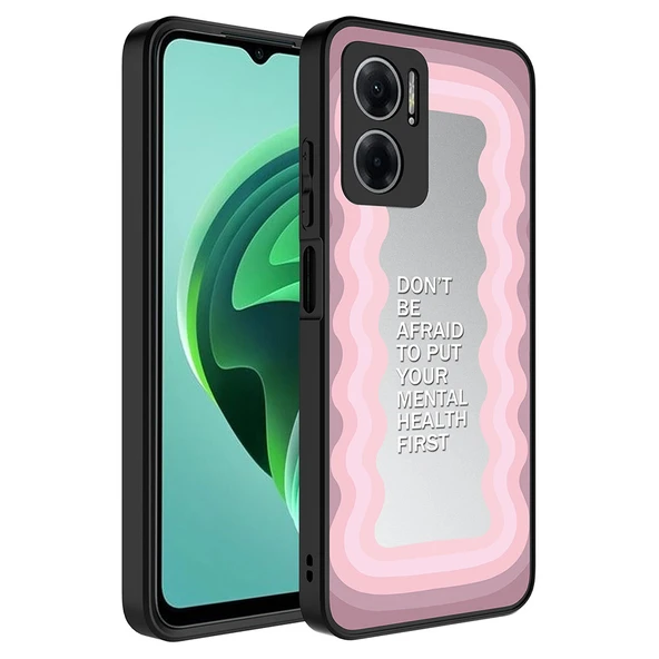 Zore Xiaomi ile uyumlu Redmi Note 11E Kılıf Aynalı Desenli Kamera Korumalı Parlak Mirror Kapak ürün görseli 1
