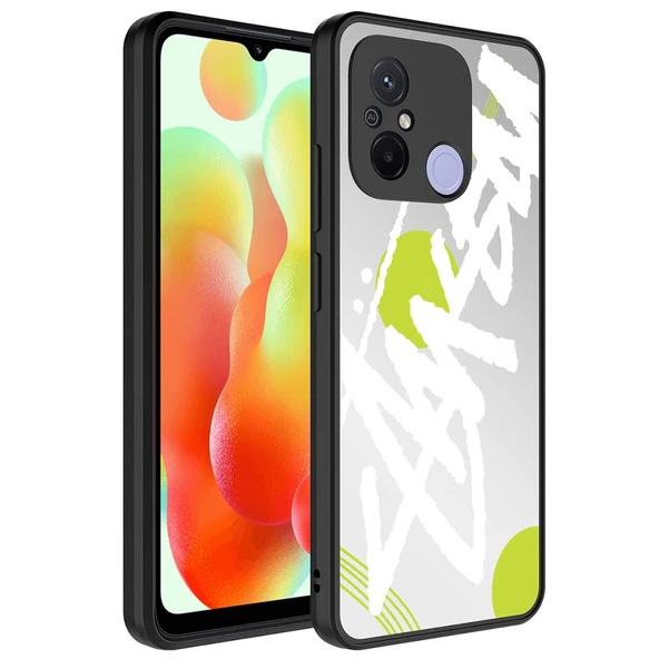 Zore Xiaomi ile uyumlu Redmi 12C Kılıf Aynalı Desenli Kamera Korumalı Parlak Mirror Kapak ürün görseli 1